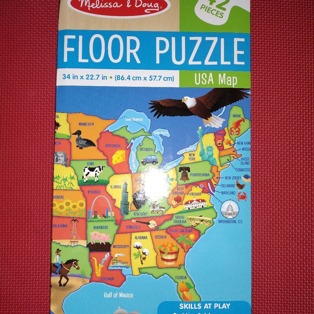 ✨🆕✨ Melissa and Doug US Map Floor Puzzle